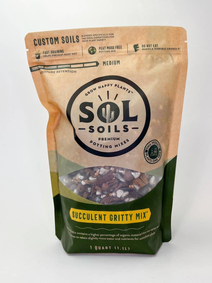 Soil (1Qt) Succulent Gritty Mix (Soilless) for wholesale by Sol Soils