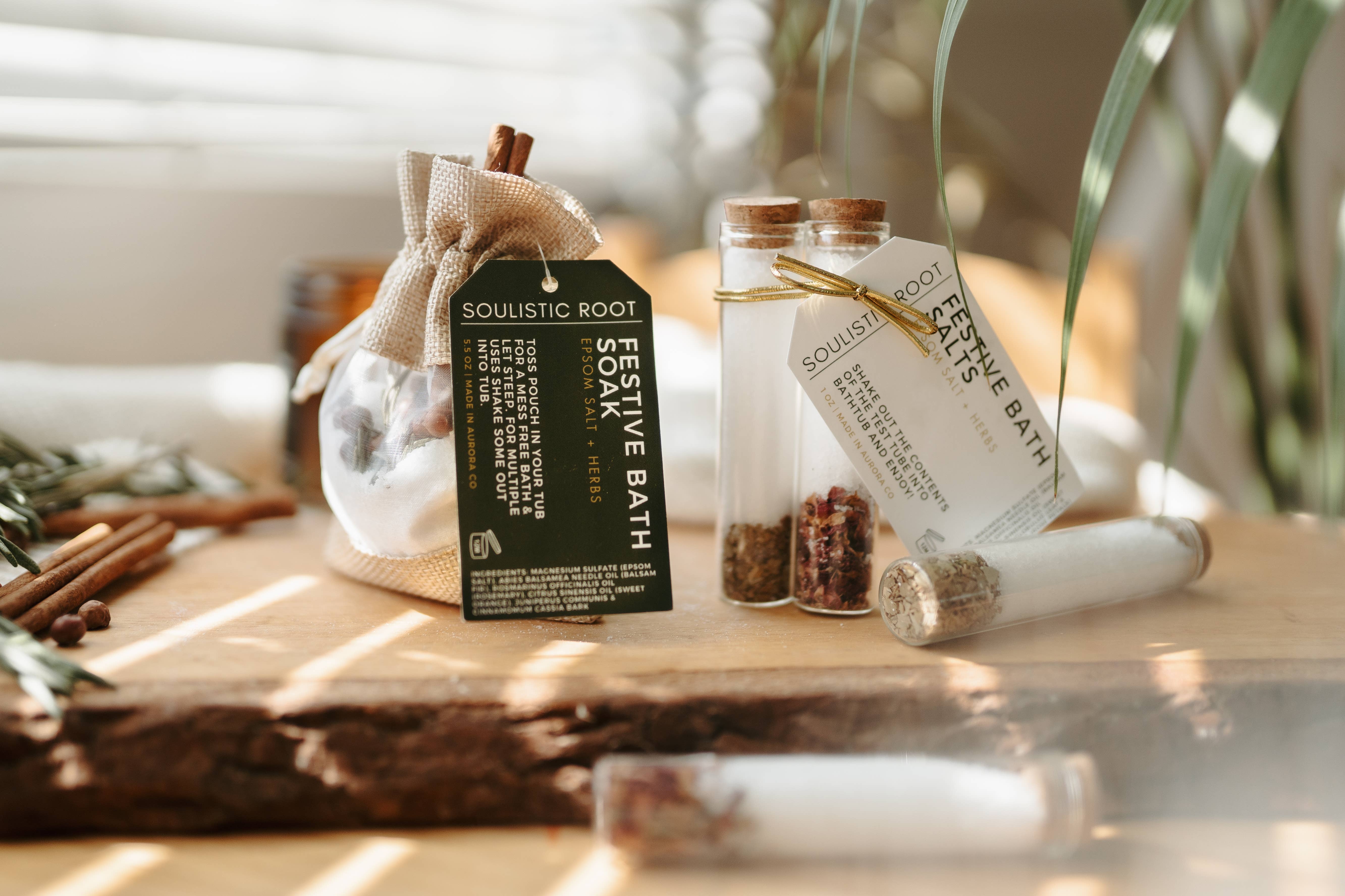 Soulistic Root - Essential Oils & Self Care Gifts - Wholesale Bath Salts - Festive Bath Salts -Stocking Stuffers & Christmas Ornaments 11