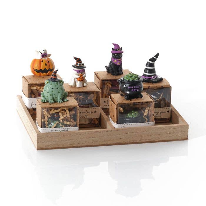 Langs - Wholesale Decorative Box - Tiny World Resin Halloween Boxed Keepsake 6 Asstd With 9ds Tray 36 ***6