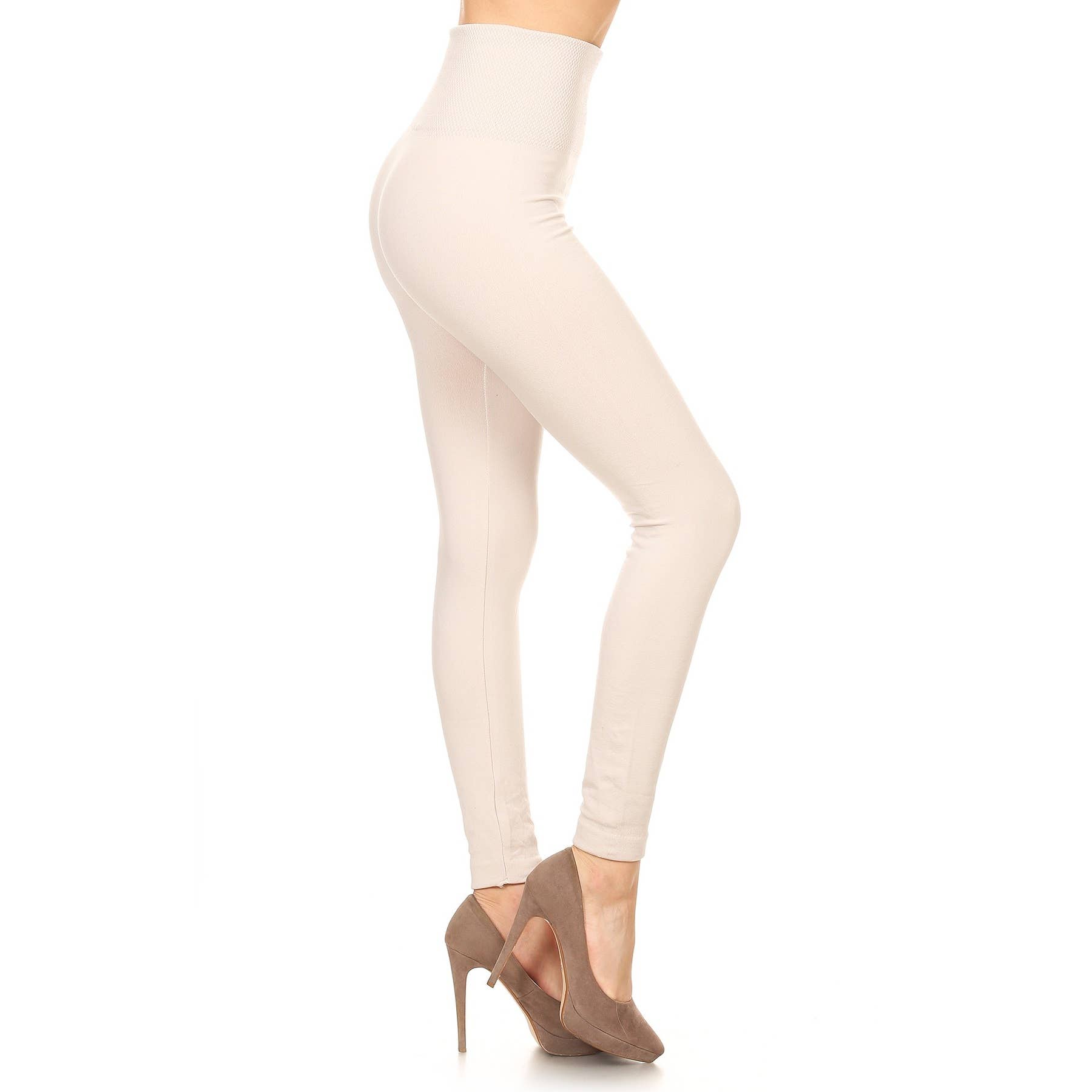 Leggings Depot - Wholesale Leggings - Dames - Legging met fleecevoering met brede tailleband2