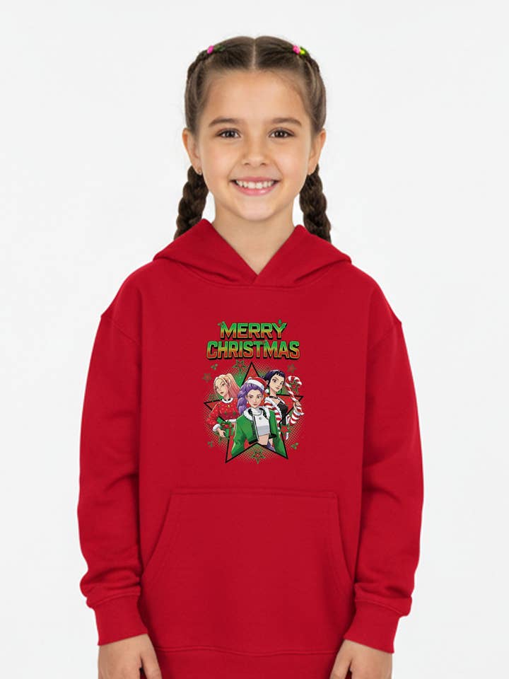 Kinderen Vrolijke Squad Kerstmis Bedrukte Hoodie voor wholesale door Missi Clothing