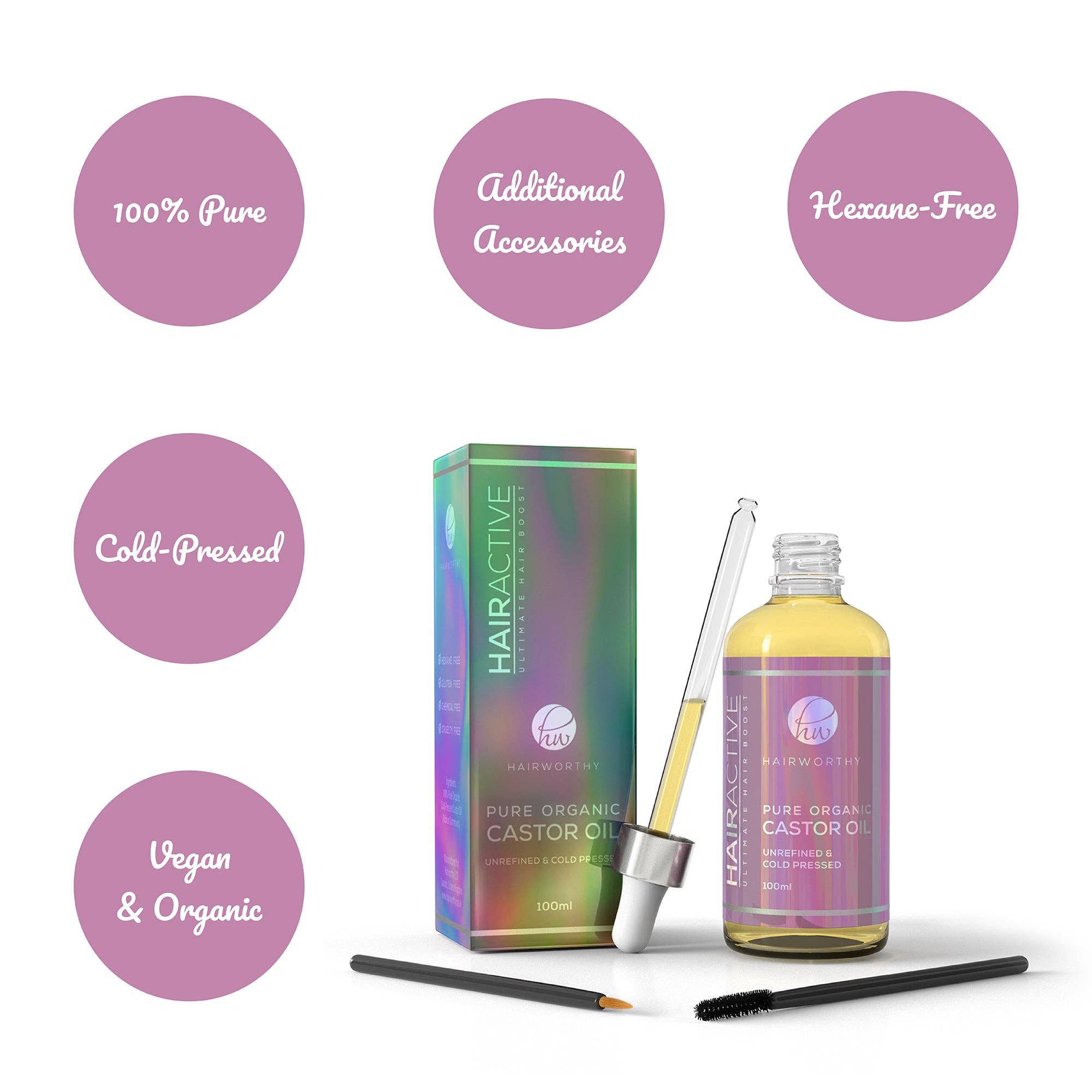 Hairworthy - Vendita all'ingrosso Oli per capelli - Olio di ricino hairactive1