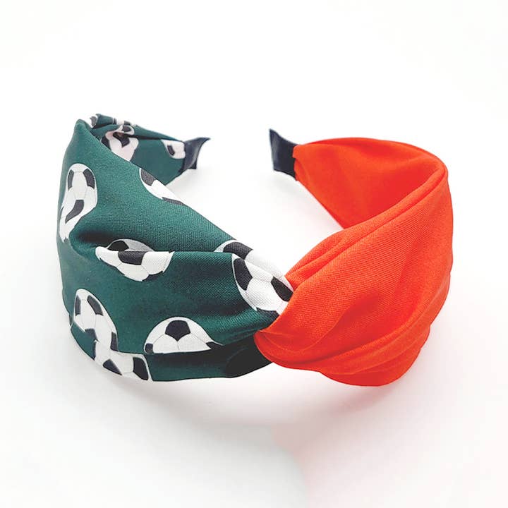 Sensibling Corp. - Wholesale Fashion Headband - Women's - Game Day Soccer Patterned Twisted Headband5