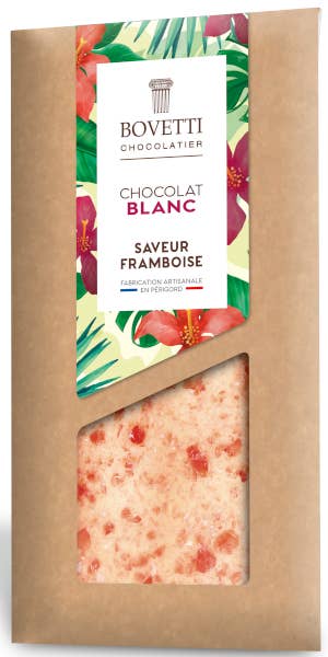 French Feast - Wholesale Chocolate Bar - Bovetti · White chocolate bar w/ raspberry