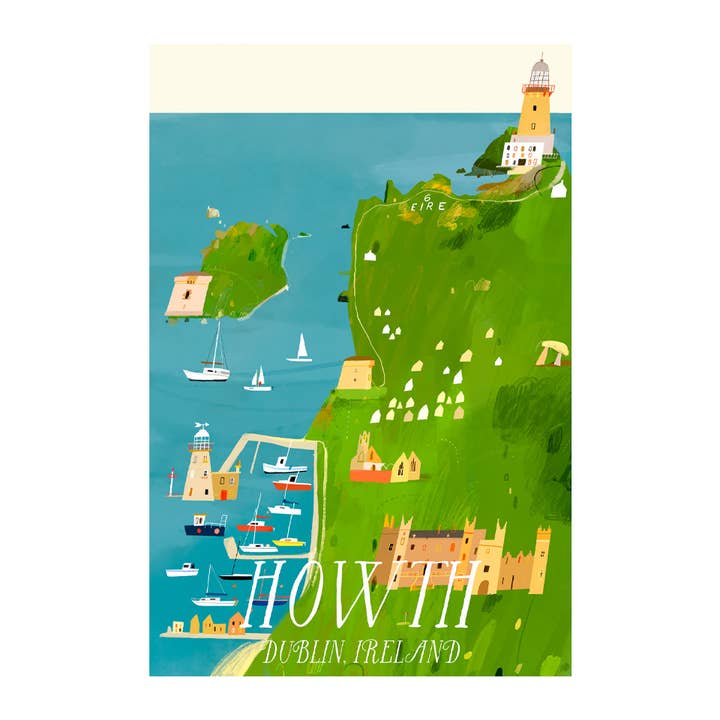 Howth, County Dublin, Art Print for wholesale by Conor Langton Art