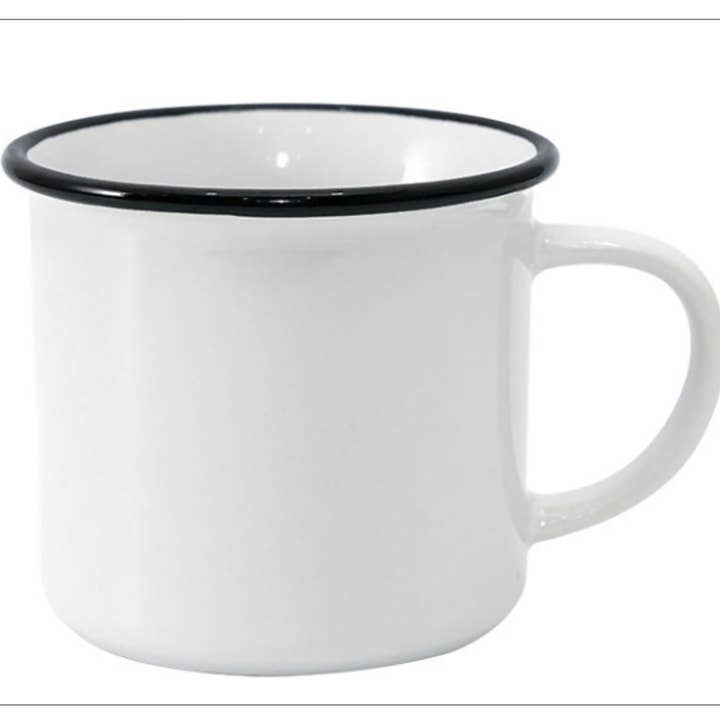 B.Berish - Wholesale Coffee mug - Your Logo or Art Custom Printed Enamelware Camper 12oz. Mug5