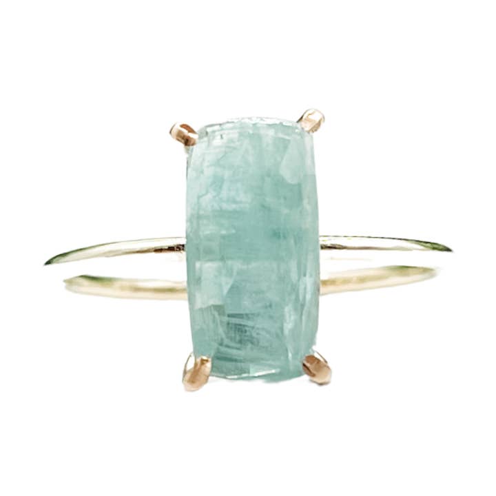 Ice Blue Kyanite Rectangle Ring for wholesale by Simply Chic Jewelry