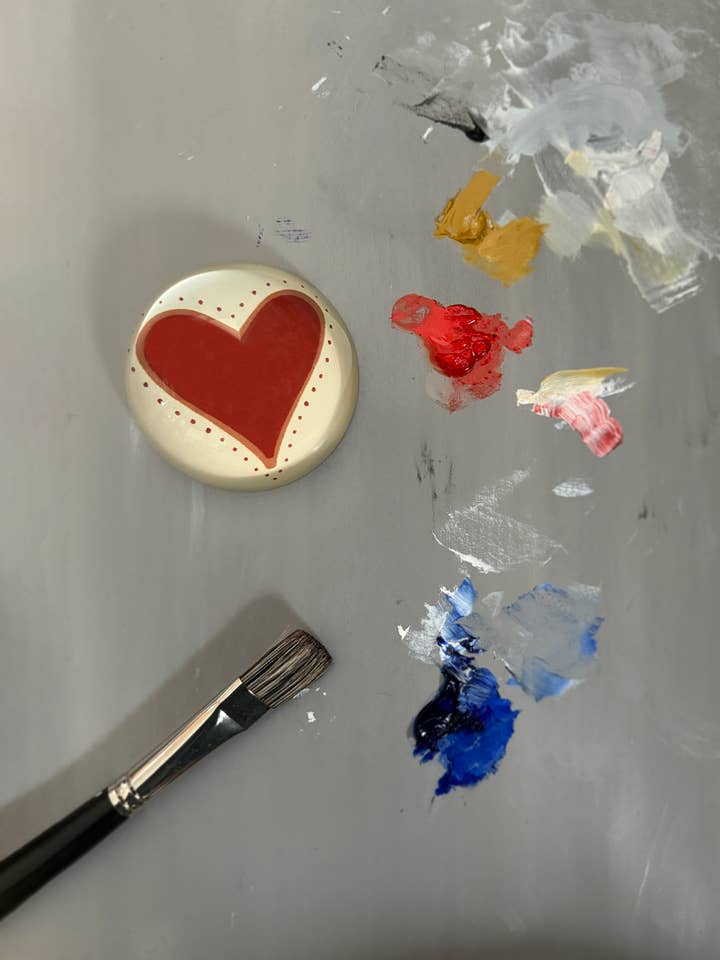 Decoupage Paperweight, Big Heart for wholesale by Lizzet Frausto