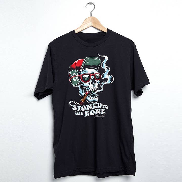 StonerDays Apparel - Wholesale Screen Printed T-Shirt - Men's - Stoned to the Bone