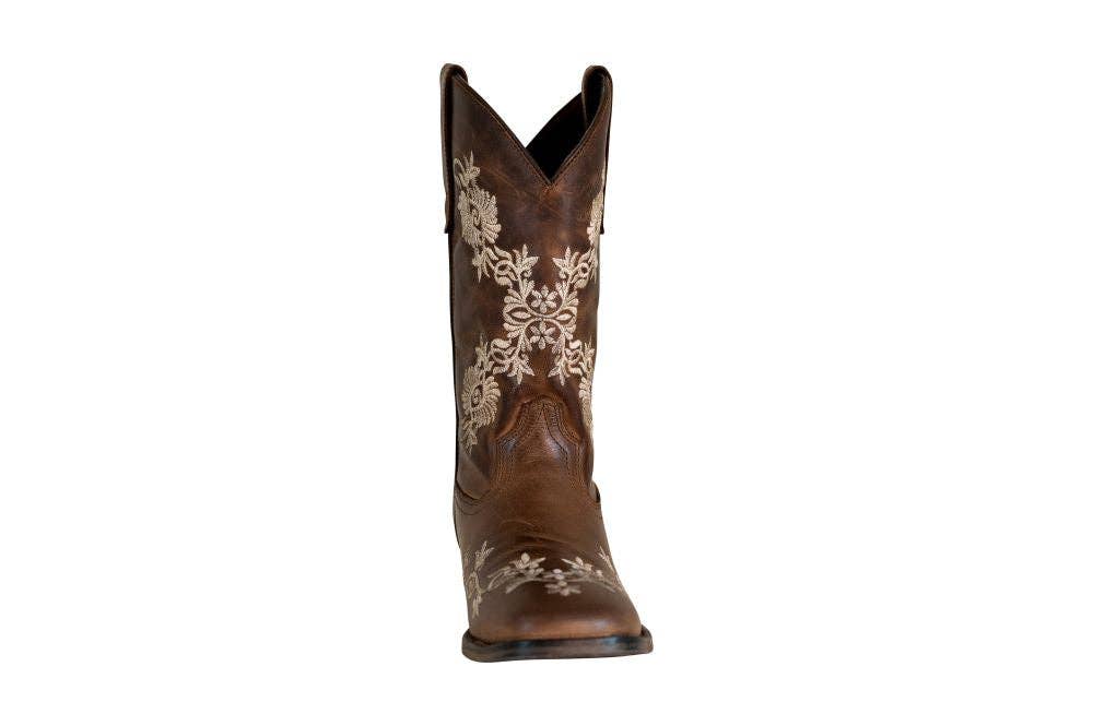 Brown TuffRider Ladies Mormon Square Toe Western Boot for wholesale on Faire1