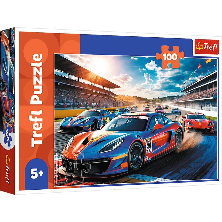 Trefl Kids Fast Racer 100 Piece Puzzle for wholesale by Trefl USA