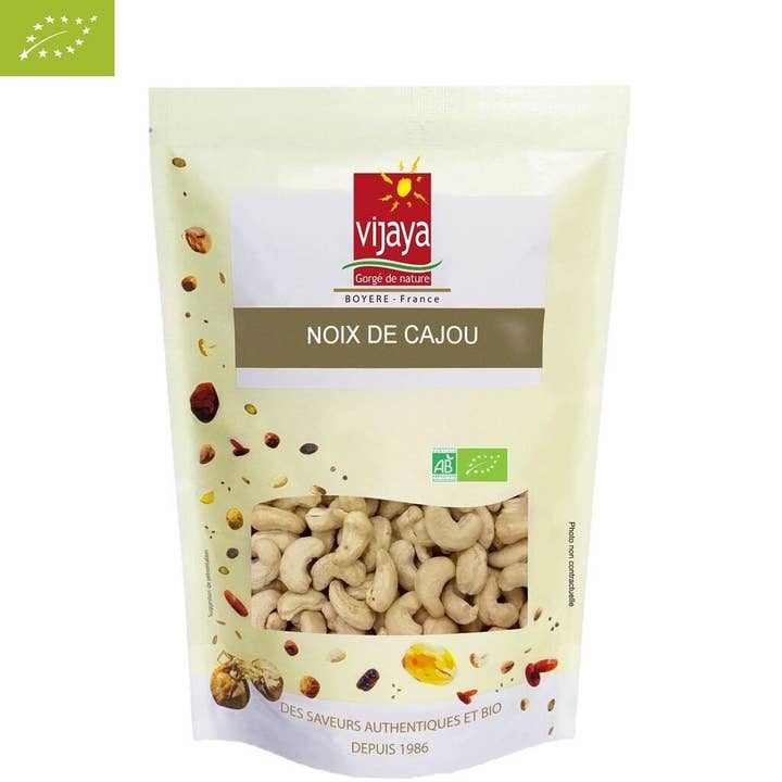 Hele cashewnoten - VIETNAM - W320 - 1 kg - Biologisch* & Fairtrade voor wholesale door VIJAYA - SAS J.L. BOYERE