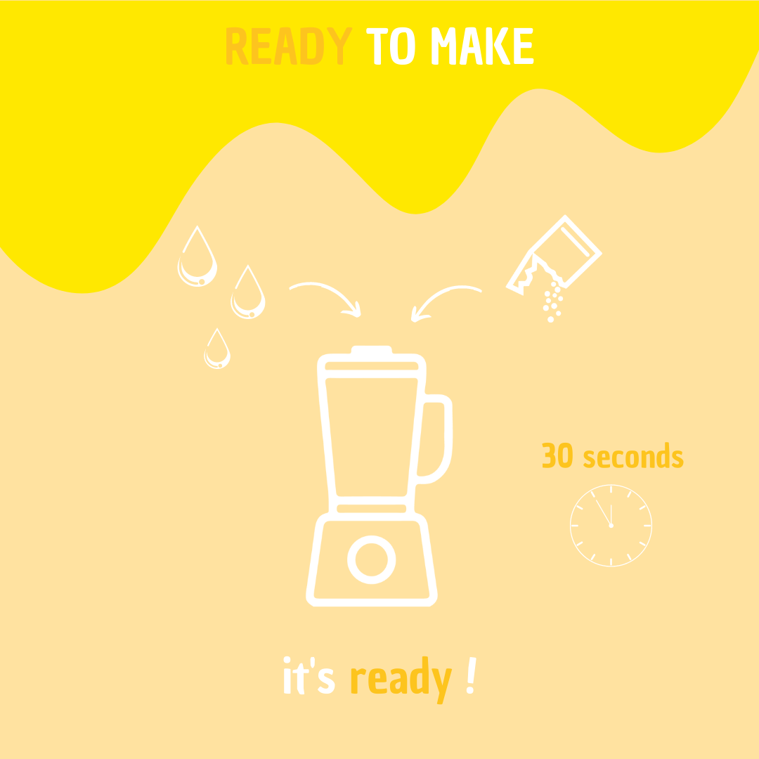 Natural Food Innovation - Wholesale Powdered Health Drink - BULK Yellow - Smoothie Preparation5