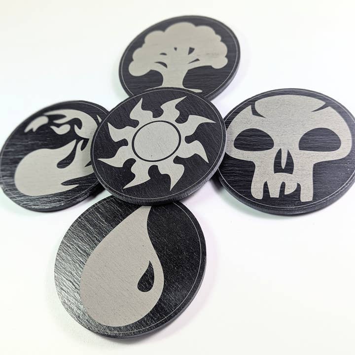Chikai Shop – wholesale Coasters – MTG Mana coaster set of 5 in Slate, Magic: The gathering3