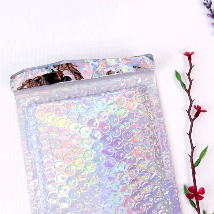 Eleven Fashion - Vente Enveloppe - Pochettes bulle holographiques 4,25 x 8 pouces2