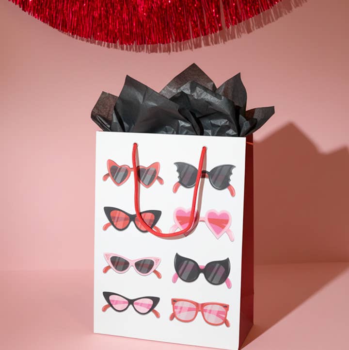 Rock'N Paper - Wholesale Gift Bag - Valentine's Day Retro Heart Shaped Glasses Gift Bag1