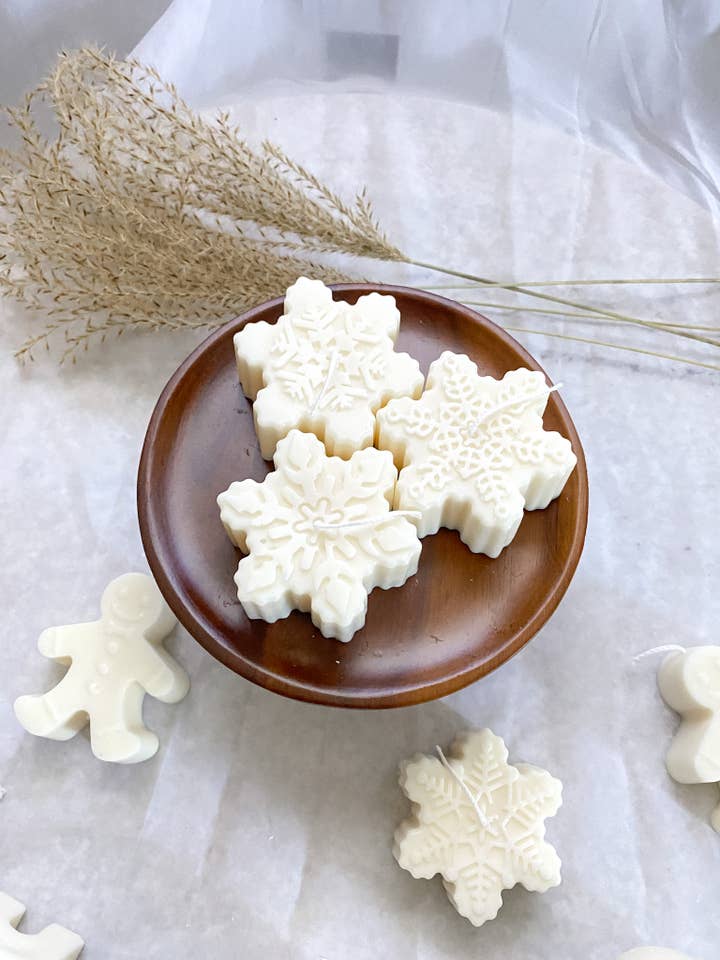 Bougie de Noël Snowflake pour la vente par LitMe Candles