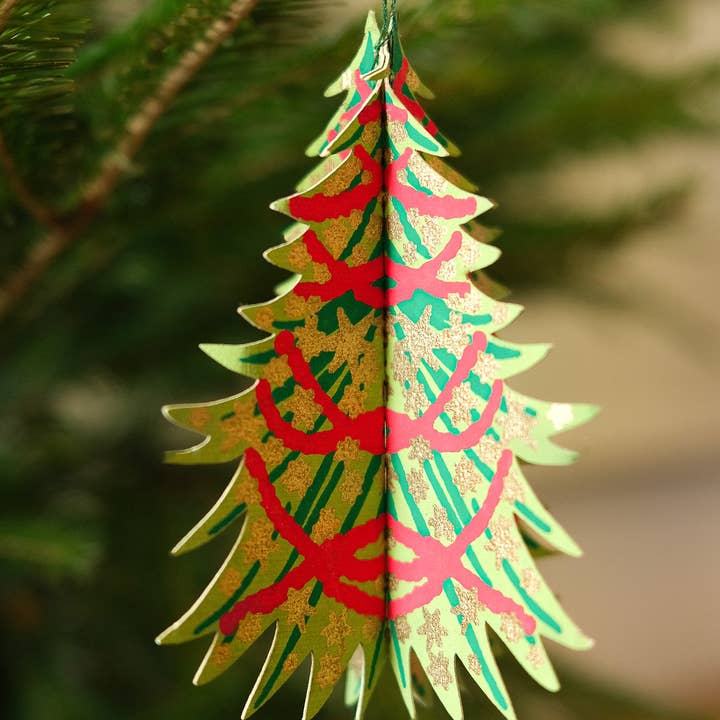 East End Press - Wholesale Ornament Set - Decorated Trees Paper Ornaments2