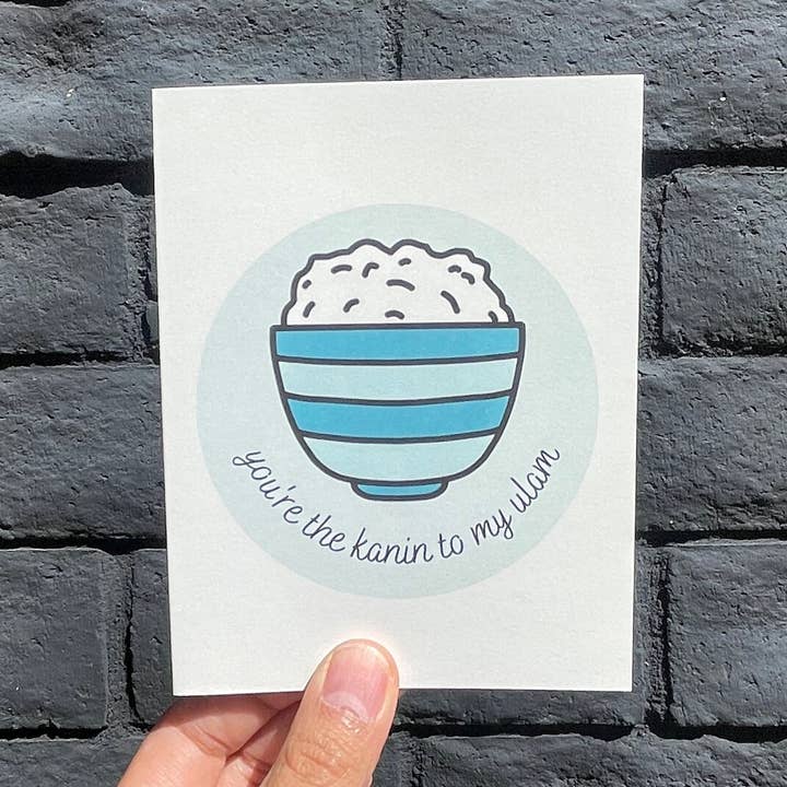You're the Kanin to My Ulam Romantic Filipino Greeting Card for wholesale by Maarte by Jan