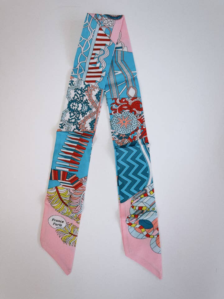 Paris Dreams Scarf- Blue for wholesale by Fashionably Fitted