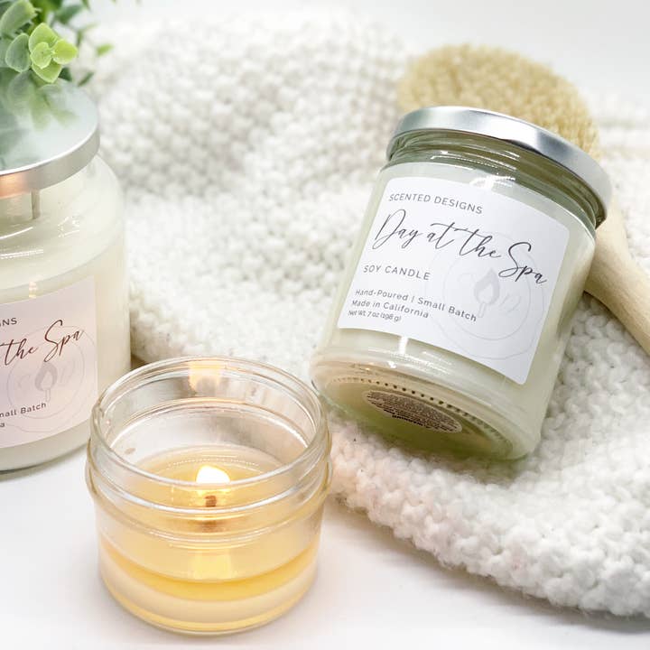 Scented Designs Candle Co - Wholesale Jar/Filled Candle - Day at the Spa Soy Candle - 7oz Signature Jar6