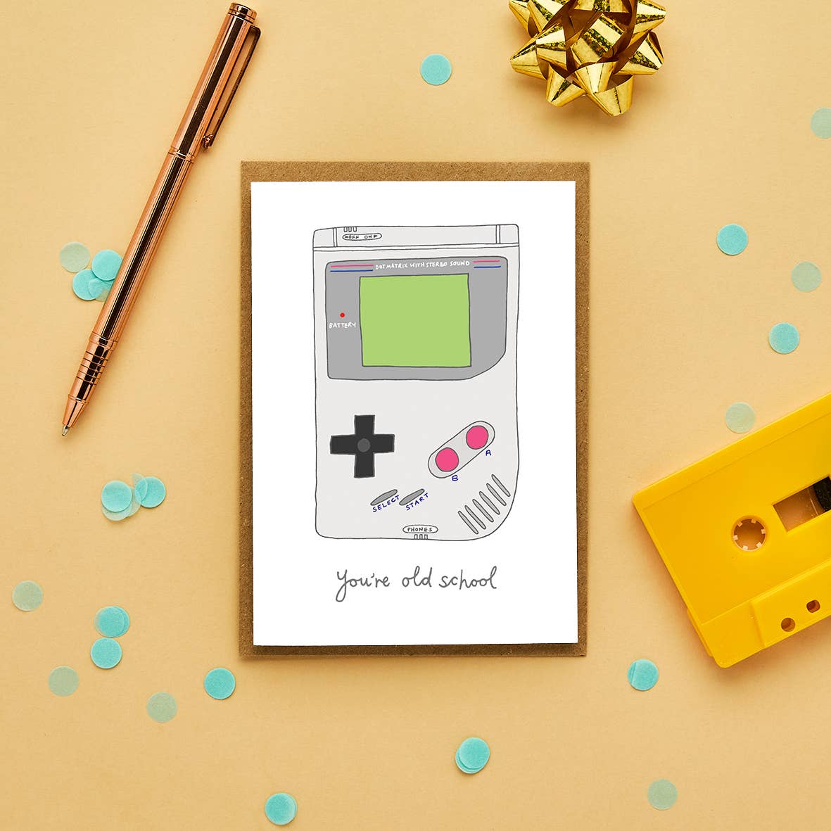 You've Got Pen On Your Face - Wholesale Birthday Card - Game Boy Greeting Card | Male Birthday Card | Retro Game1