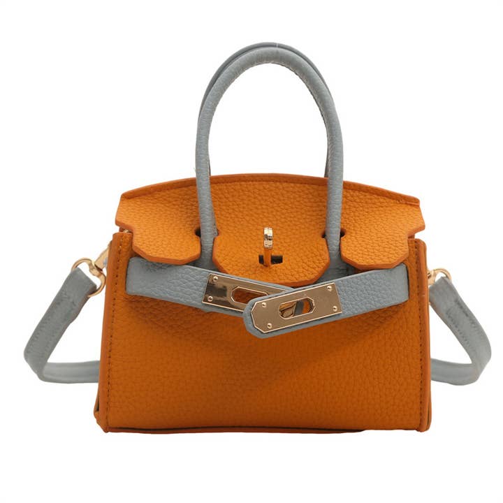 Little Trendy - Wholesale Crossbody Bag - Kids - Girls mini contrast color crossbody bag Kelly mini handbag