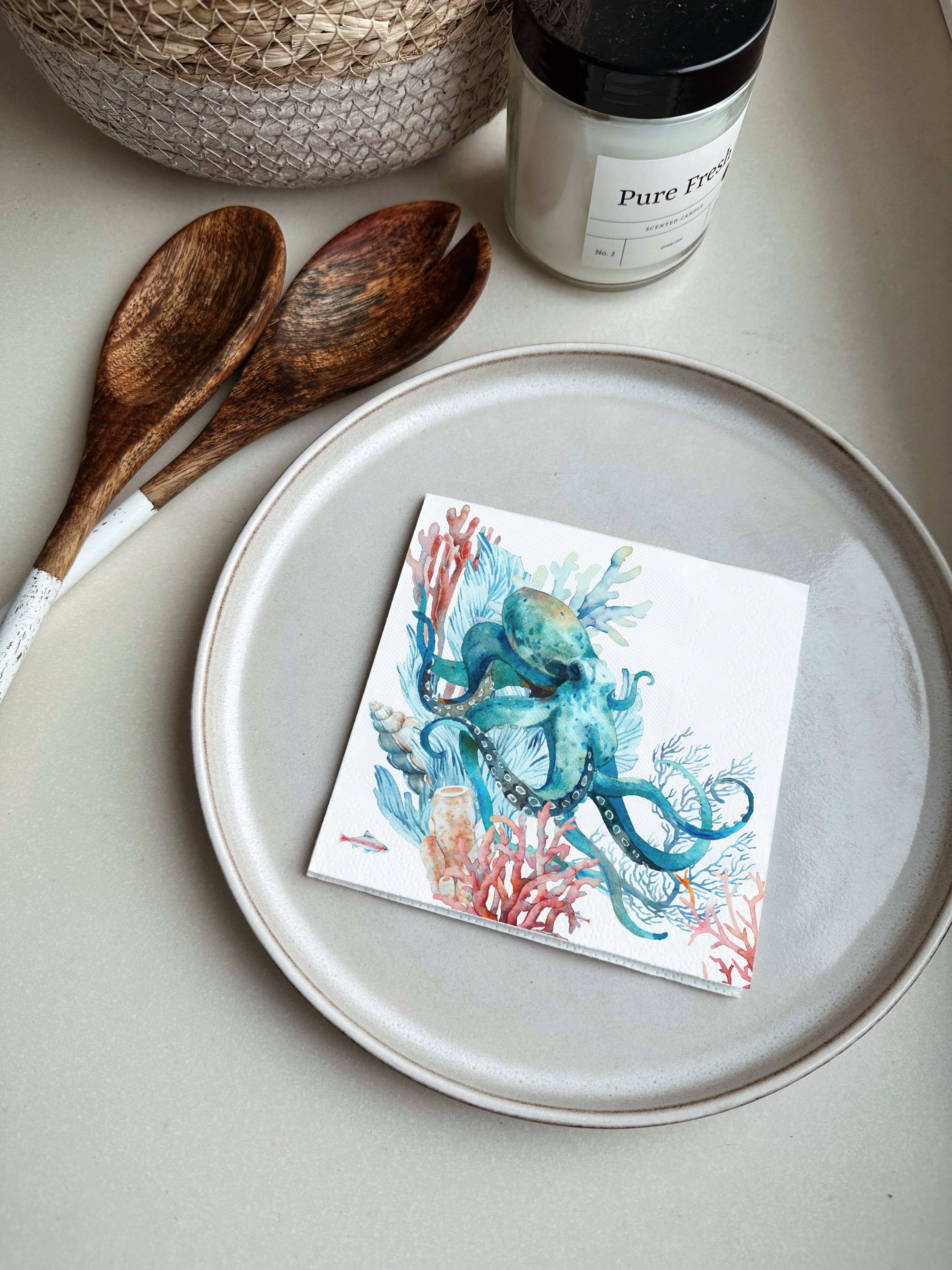 European Excellency - Wholesale Wegwerpservet - Octopus cocktailservetten - nautische servetten4