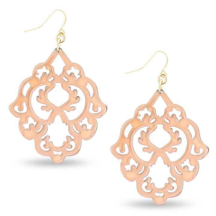 ZENZII Jewelry - Wholesale Dangle Earrings - Just Scroll With It Resin Acrylic Drop Earring