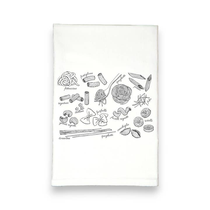 Green Bee Tea Towels - Wholesale Tea Towel - Pasta Kitchen Towel | Tea Towels | Food Dish Towels