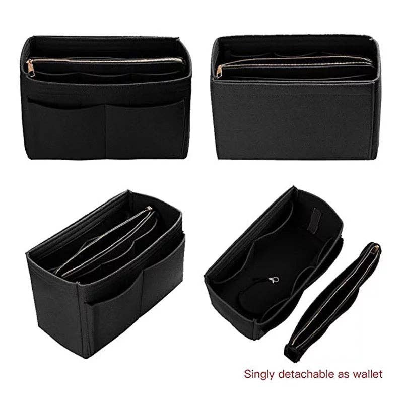 The Classy Cloth WS - Wholesale Purse/Bag Accessory - Women's - Tote Bag Purse Organizer Insert - Charcoal RTS5