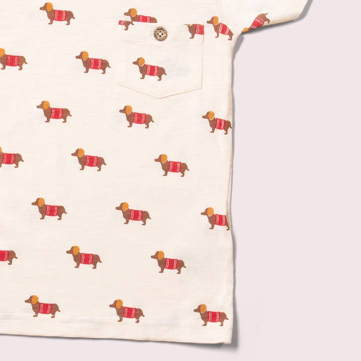 Cream Sausage Dogs Short Sleeve T Shirt for wholesale on Faire