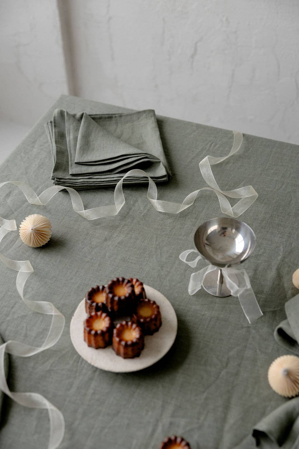 dodesign - Vendita all'ingrosso Tovaglioli da tavola in stoffa - Set da 2 tovaglioli in lino Nordic Moss Green2