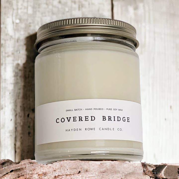 Hayden Rowe Candle Co. - Wholesale Jar/Filled Candle - Covered Bridge Soy Candle, 7 oz0