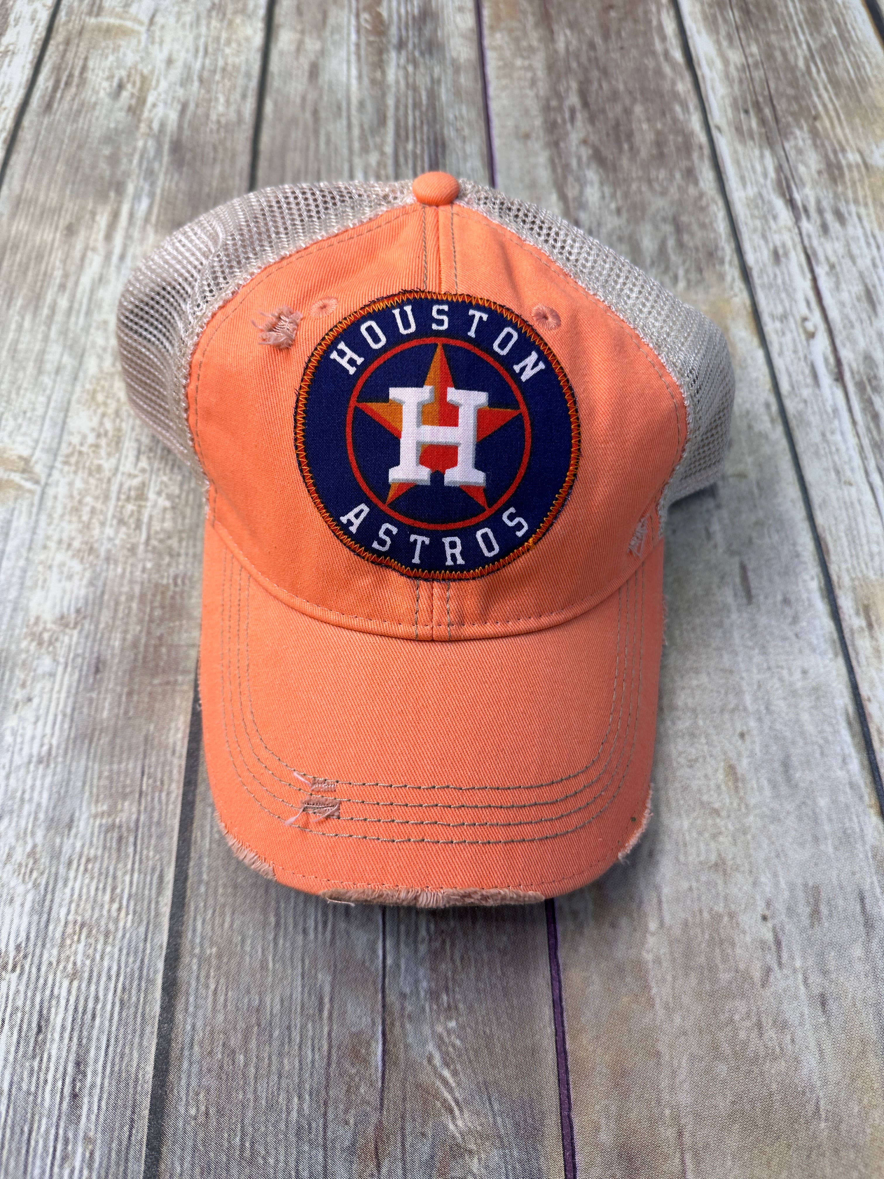 Sweet Texas Treasures - Wholesale Trucker Hat - Unisex - Houston Baseball Circle Dirty Trucker Hat [All Colors]12