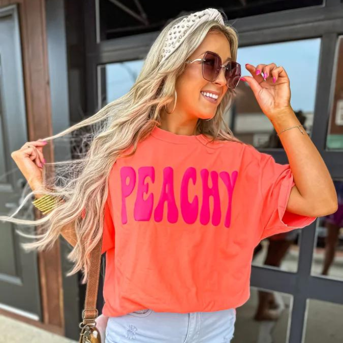 birdie - Wholesale Screen Printed T-Shirt - Women's - Peachy Puff Graphic Tee0