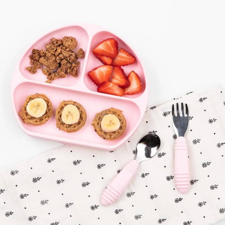 Bumkins - Wholesale Flatware Set - Kids & Baby - Spoon + Fork: Pink