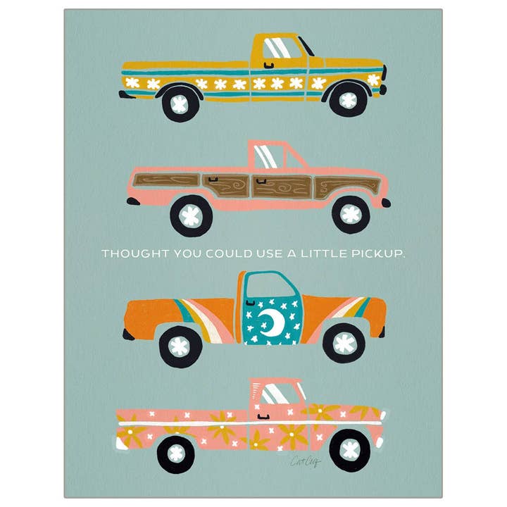 Camiones Retro - Tarjeta de Ánimo para venta al por mayor de On The Bright Side