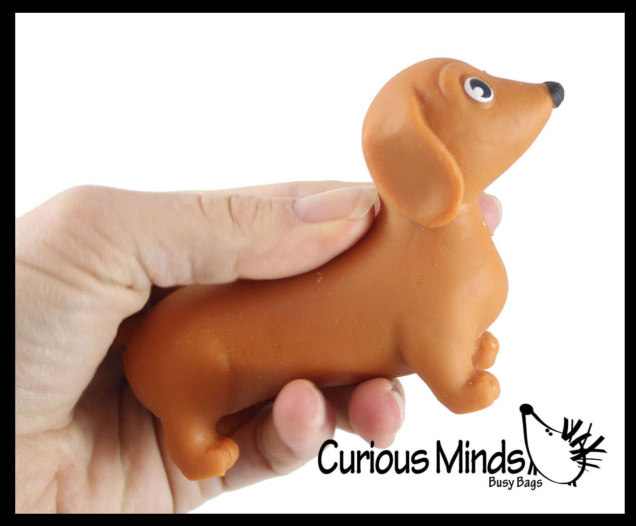 Curious Minds Toys – wholesale Squishy toy – Kids & Baby – 1 Stretchy Weiner Dog Crushed Bead Sand Filled - Doggy Lover5