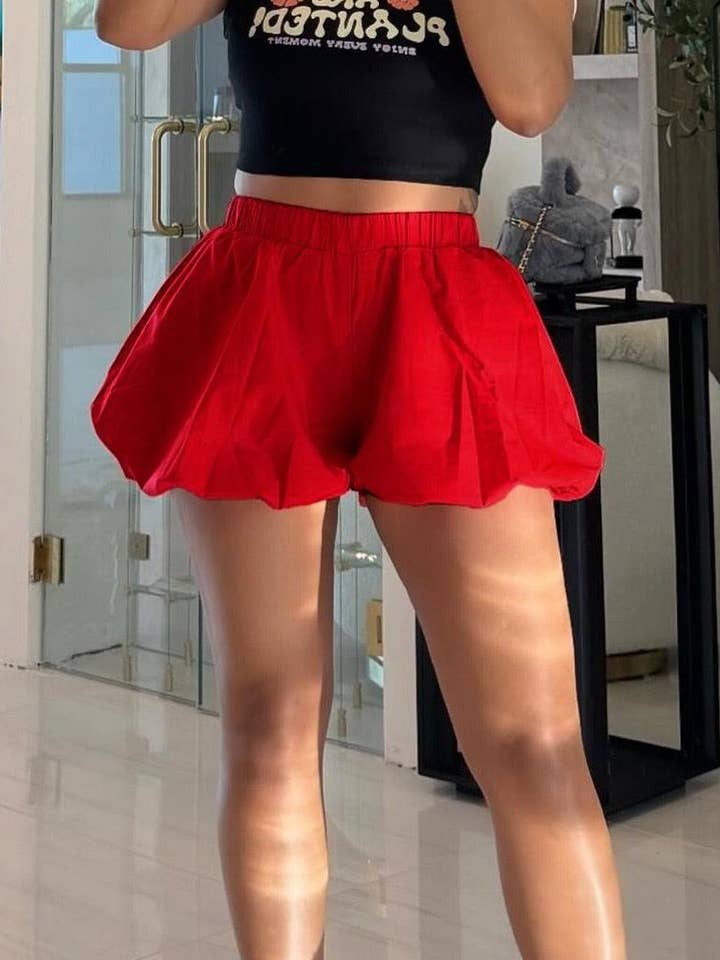 Rosa Clothing - Wholesale Shorts - Women's - Summer Solid Bubble Shorts3