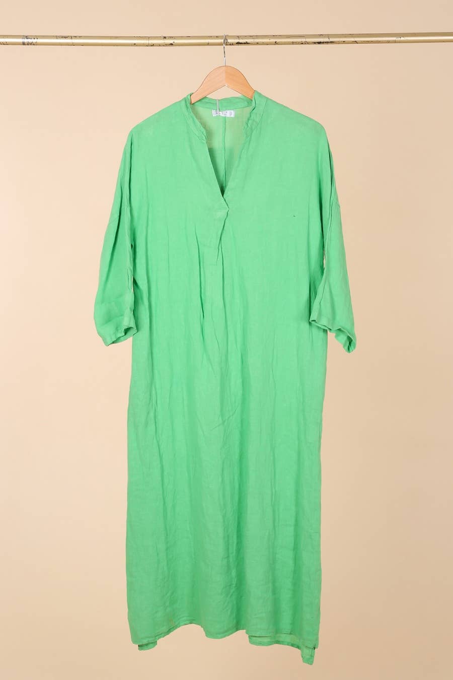 la maison des fibres naturelles – wholesale Klänning - Dam – Lång klänning med tunisisk krage 29340 i 100 % linne16