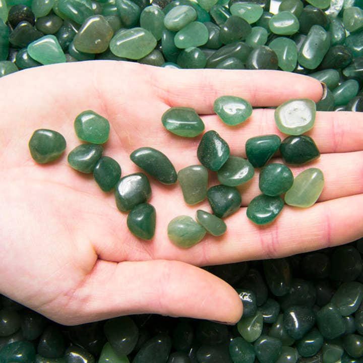 Fantasia Mining - Wholesale Spiritual Stone/Crystal - Tumbled Green Aventurine - XXS - A Grade - Brazil (1 lb)