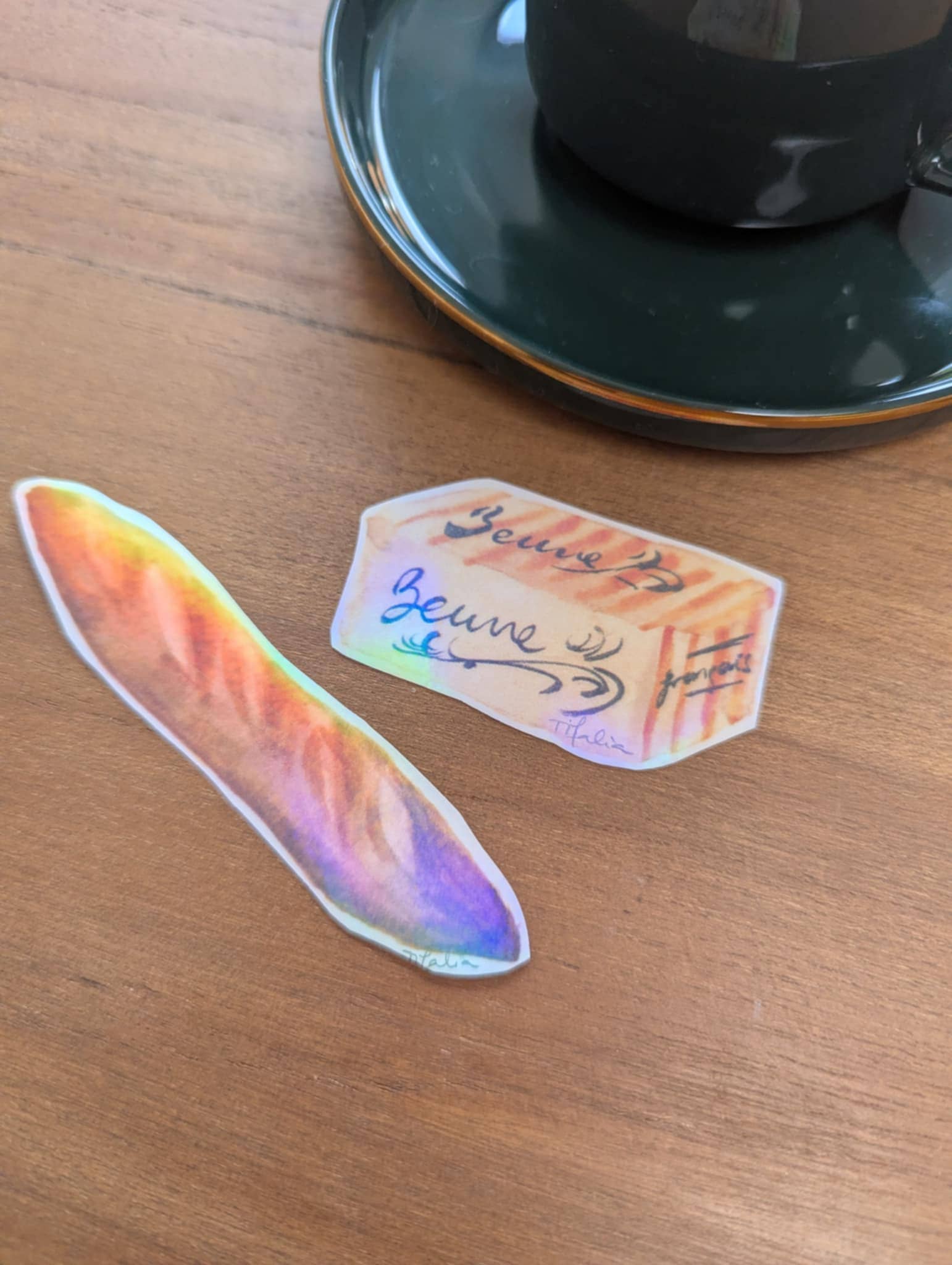 Tifalia - Wholesale Sticker - Holographic Stickers Baguette & Butter2