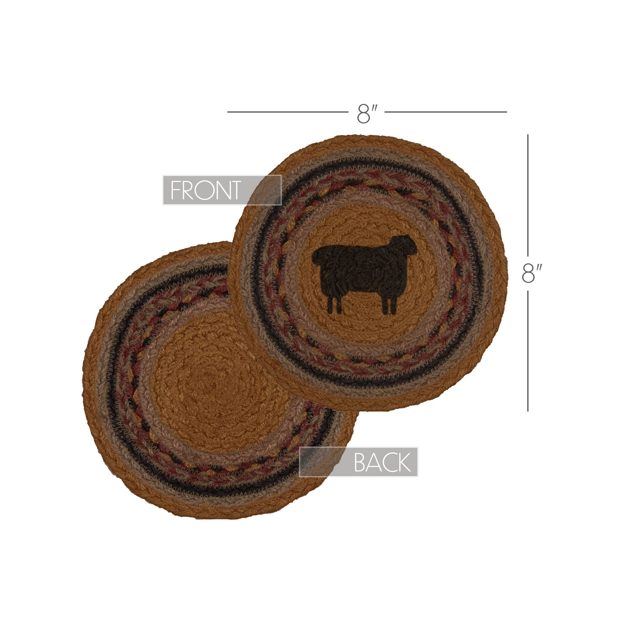 VHC Brands - Wholesale Trivet - Heritage Farms Sheep Jute Trivet 83