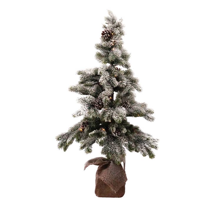 Med flokkedes træ m/LED lys for engroshandel hos Bright Ideas