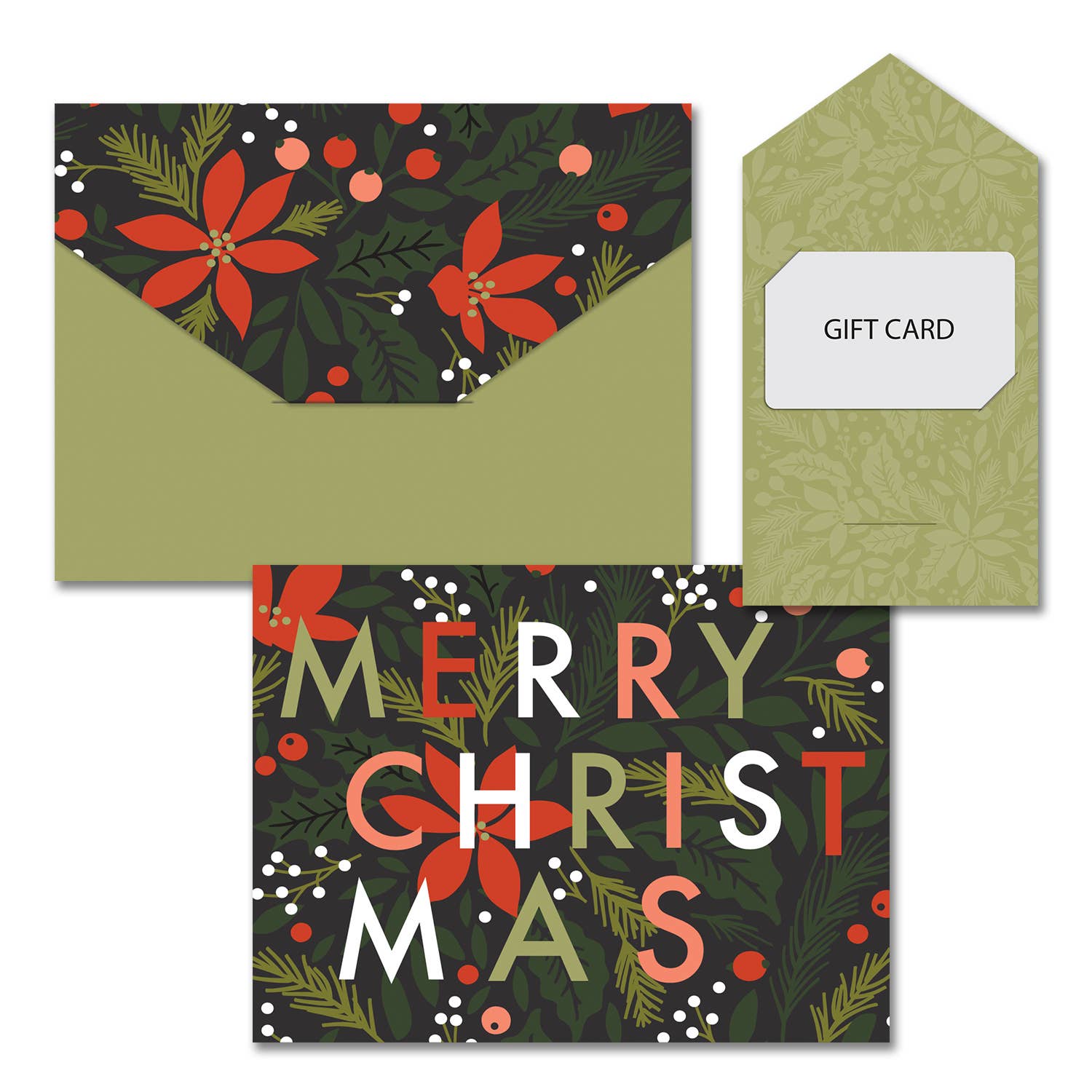 Masterpiece Studios - Wholesale Christmas Card - Christmas Floral Gift Card Holder0