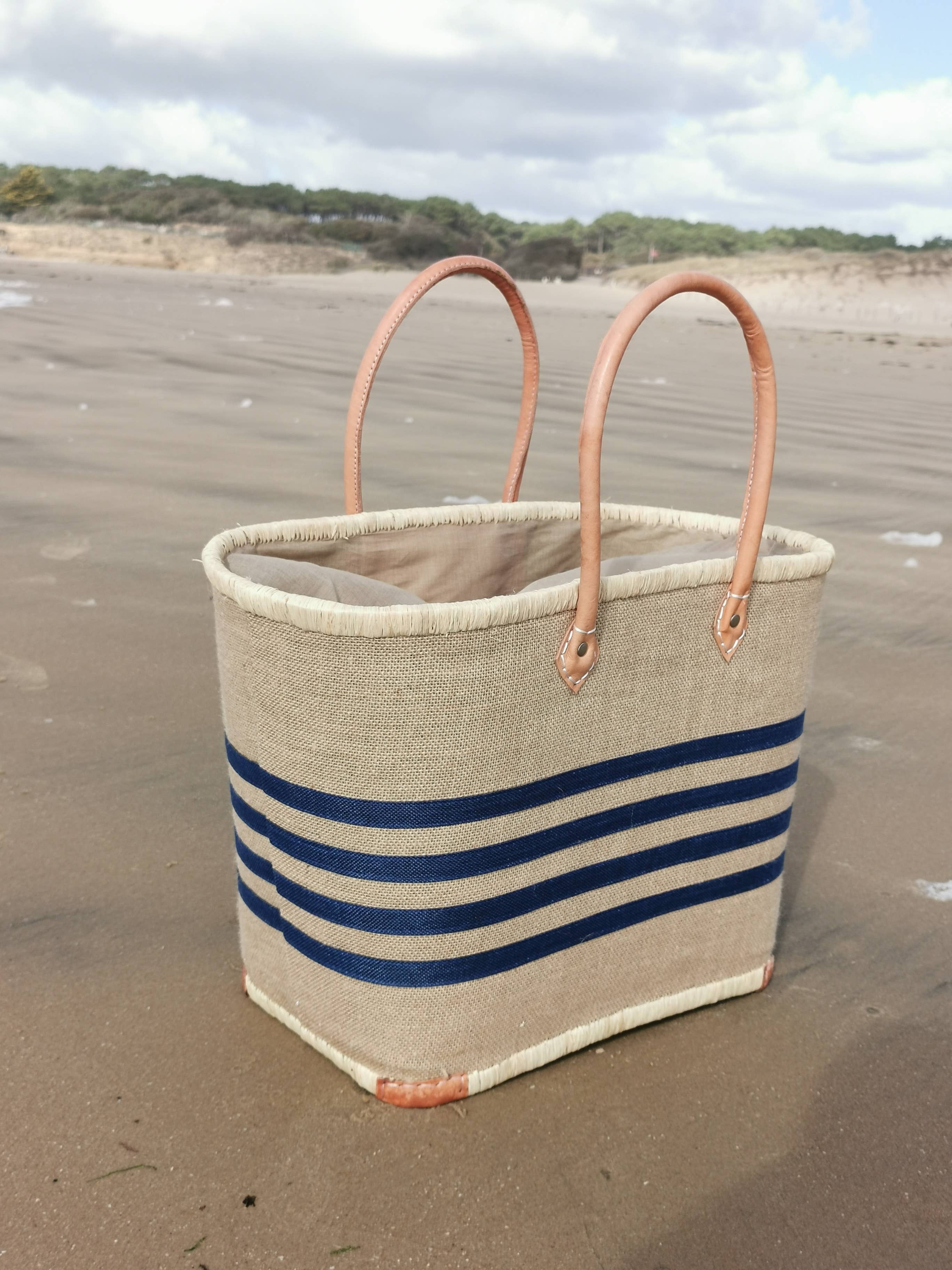 Nature et Fibre – Großhandel Strandtaschen – XL XXL Strandtasche im Matrosenstil aus Jute1