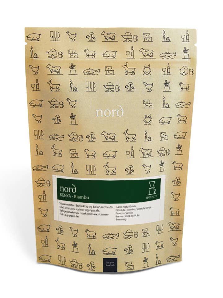 Norð Whole Coffee Beans Kenya Kiambu 250g or 1kg for wholesale by Norð Roastery