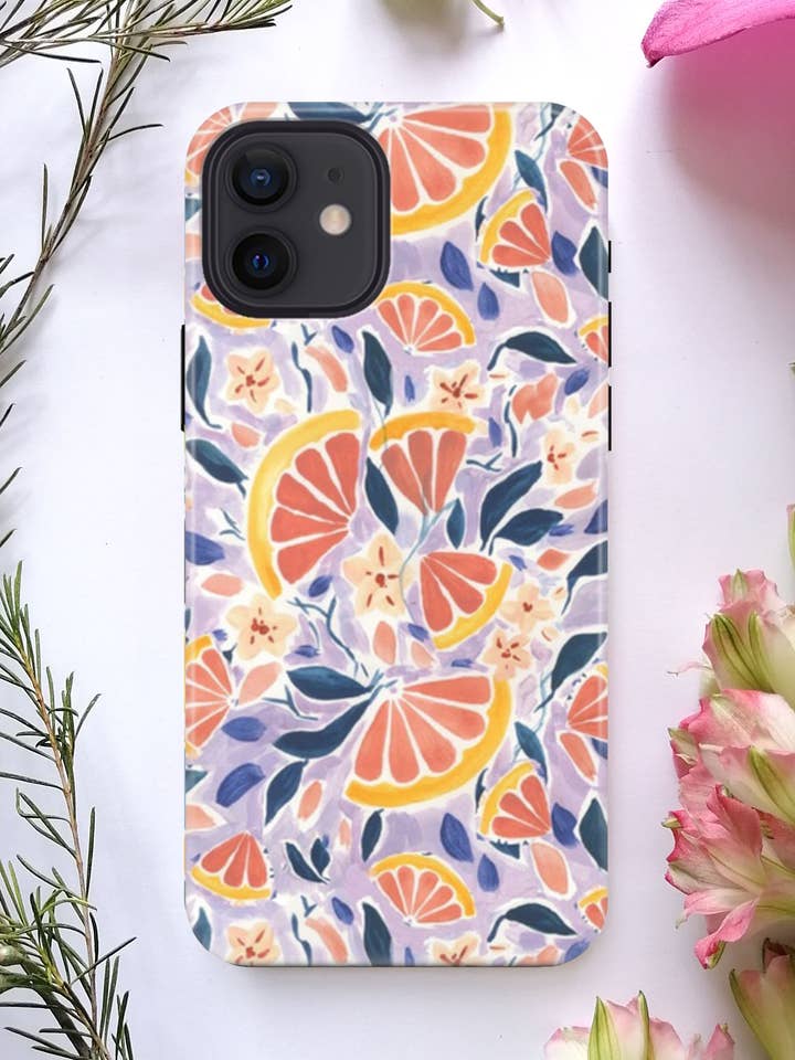 Grapefruit Phone Case for wholesale by Charlotte Nicholson Design