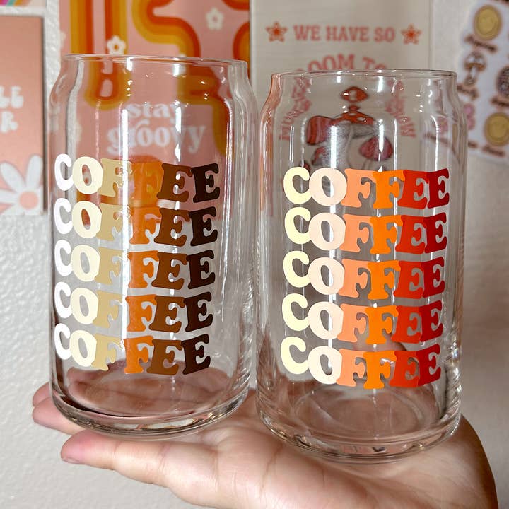 Tazza di vetro da caffè per la vendita all'ingrosso da parte di amarieacreates